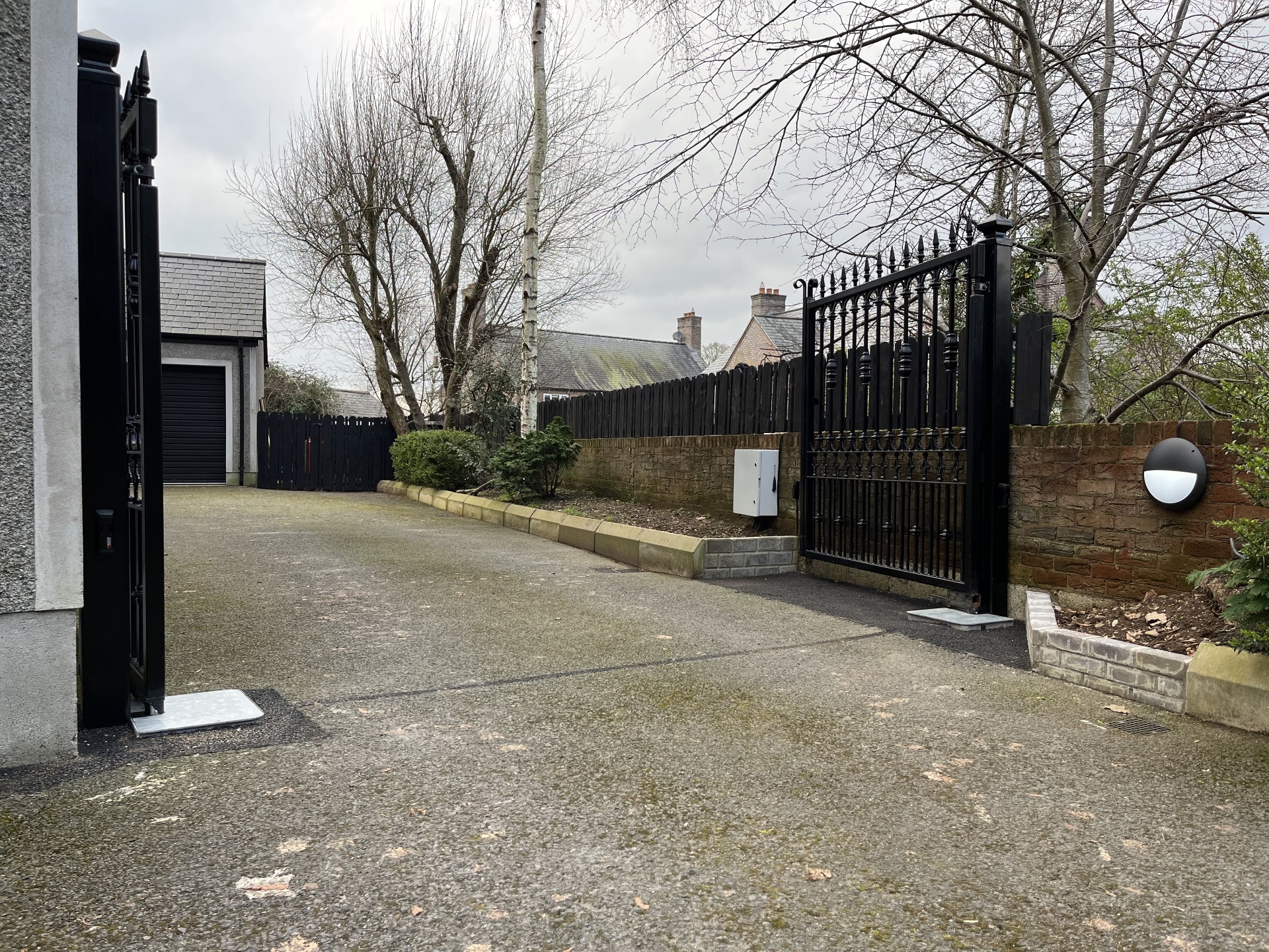Ornate gate open position